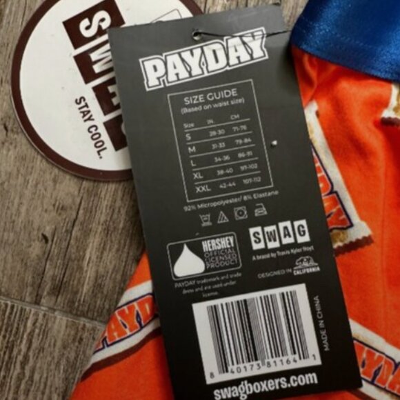 SWAG X HERSEY PAYDAY BAR Candy Boxer Briefs 🍫 Medium - BRAND NEW WITH TAGS - Picture 4 of 9